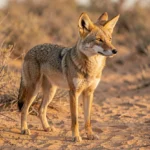 African Wolf – Identification Traits, Behavior, Habitat & Complete Breed Profile Guide An African wolf standing alert in a dry scrub habitat during warm evening light.