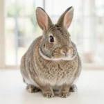 American Chinchilla Rabbit – Rare Show Breed Traits, Temperament & Care Guide American Chinchilla Rabbit sitting in a bright enclosure with dense silver-gray fur and alert ears