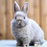 Argente Crème Rabbit – Show Rabbit, French Breed Overview & Complete Breed Guide Close-up portrait of an Argente Crème Rabbit with cream fur and silver-tipped guard hairs in a show pen