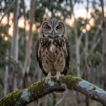 Barking Owl – The Laughing Howl Of The Australian Bush & Complete Care Guide Barking Owl perched in the Australian bush during dusk
