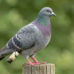 Carrier Pigeon – History, Training, Care & Complete Breed Guide Carrier pigeon with message tube on leg perched on wooden post