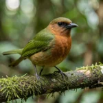 Chestnut-breasted Coronet – Colorful Andean Hummer & Complete Hummingbird Breed Guide Chestnut-breasted Coronet perched on a mossy branch in a cloud forest