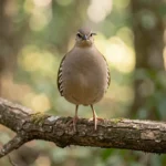 Chinese Francolin perched on a branch in a natural outdoor setting