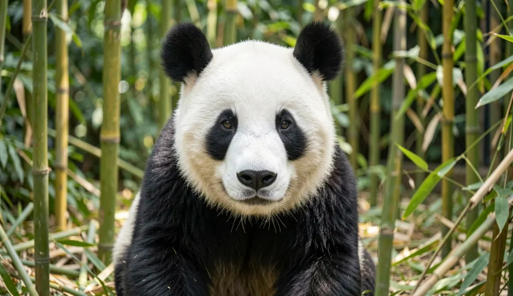 Chuang Chuang the male giant panda at Chiang Mai Zoo in Thailand