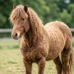 Curly Horse – Hypoallergenic Curly Coat, Temperament, Care & Complete Breed Guide Curly horse standing in a paddock with curly mane and coat visible in natural light.
