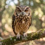 Eurasian Scops Owl – The Small Hooter Of Southern Europe & Complete Breed Guide Close up of a small Eurasian Scops Owl perched on a branch in a Mediterranean forest