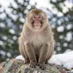 Tibetan Macaque – Largest Macaque Species, Thick Fur & Cold Adapted Breed Guide Close up portrait of a Tibetan macaque in a snowy alpine forest