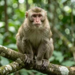 Toque Macaque – Breed Profile & Complete Care Guide Close up of a Toque Macaque with crown hair in a tropical forest