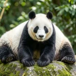Xing Ya Panda – Biography, Appearance, Life at Madrid Zoo & Complete Breed Guide Male giant panda Xing Ya in Madrid Zoo outdoor enclosure with bamboo nearby.
