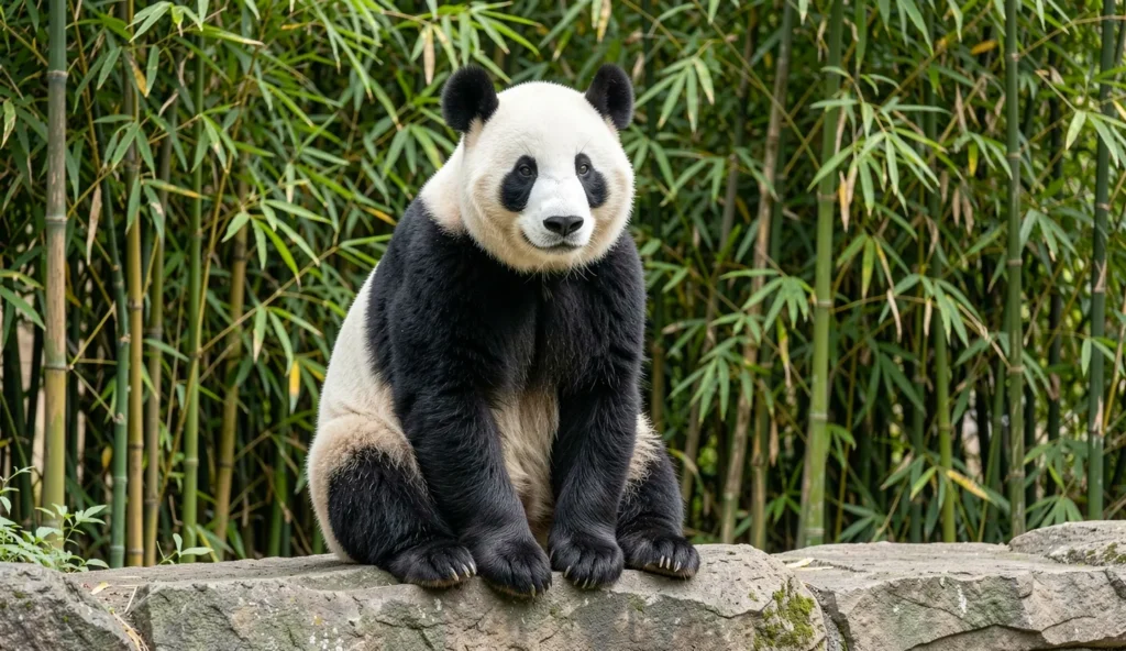 Yang Yang the male giant panda at Vienna Zoo in Austria