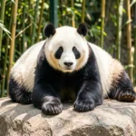 Zhen Zhen Panda – Female Giant Panda Profile & Complete Breed Guide Portrait of Zhen Zhen Panda resting among bamboo at the San Diego Zoo